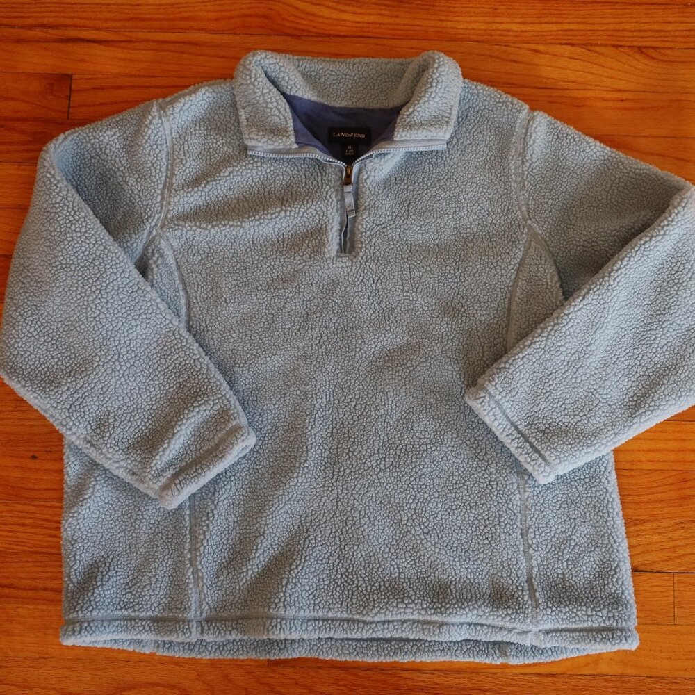 Lands End Sherpa Quarter Zip Pullover Size XL